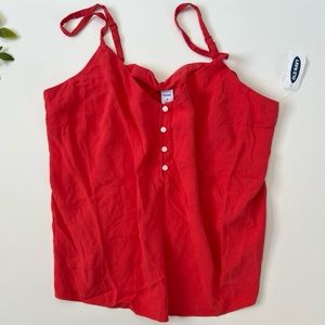 NWT old navy v neck button front cami